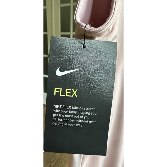 Nike Flex Pink Athletic Tank Dress Women's Small Built-In Bra Pockets NWT - Picture 9 of 15
